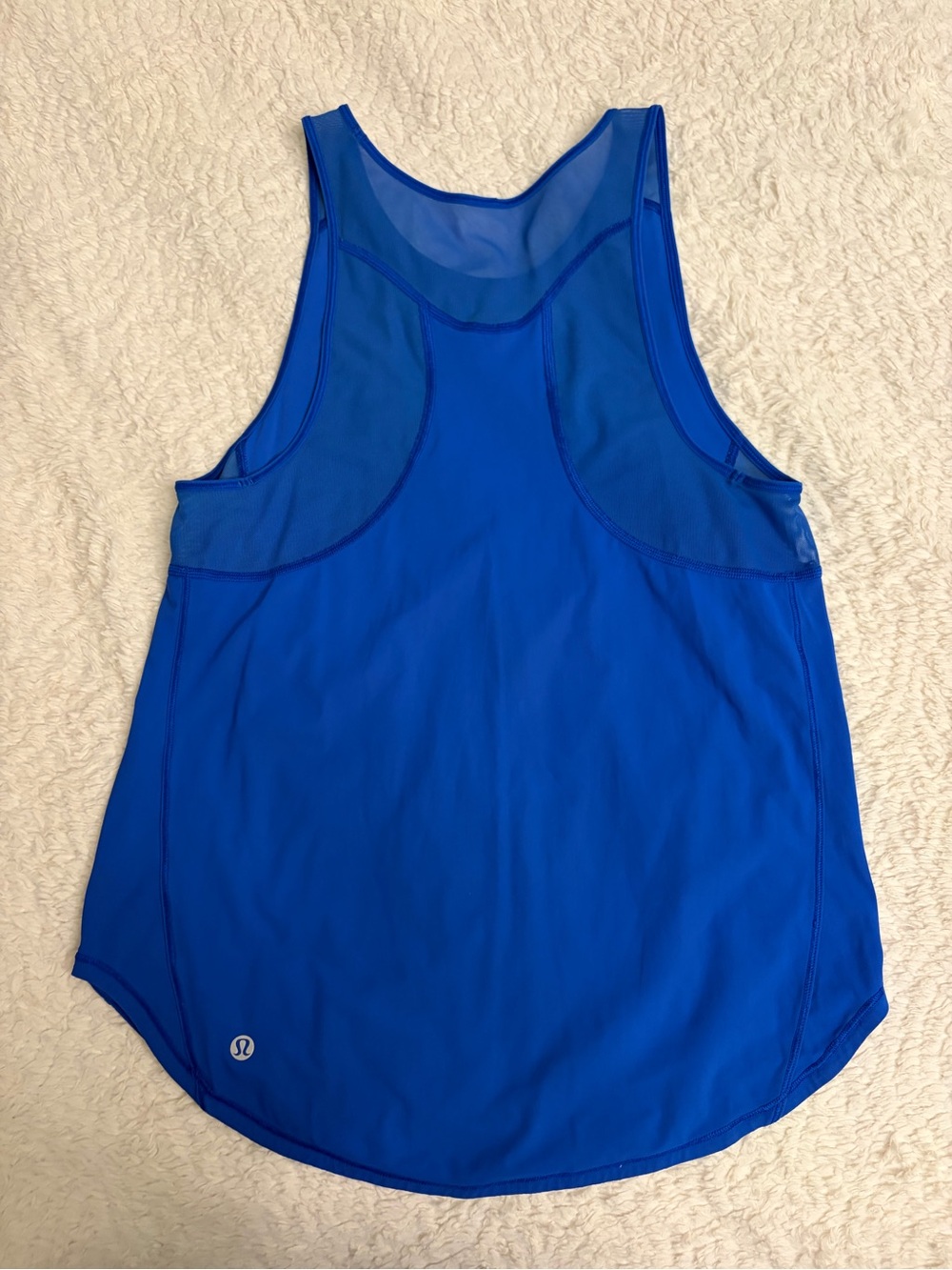 lululemon athletica Royal Blue Mesh Panel Racerback Tank